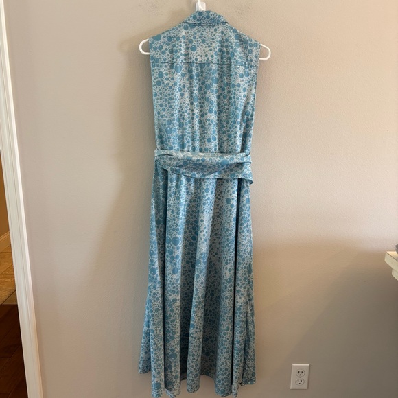 Akris Punto Blue Floral Midi Dress - Picture 4 of 16